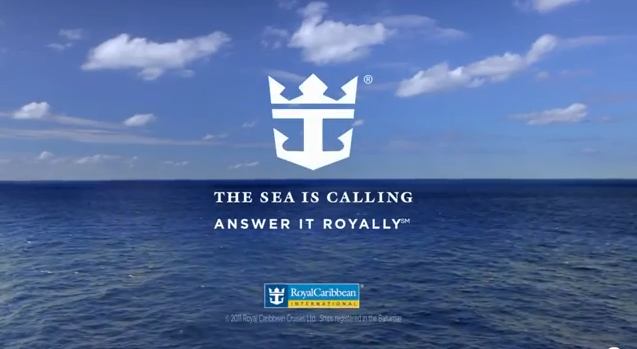 The new Royal Caribbean Cruise campaign, "The Sea is Calling, Answer it Royally."