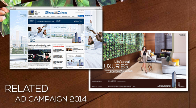 Creative digital and print campaigns created for South Loop Luxury by Related