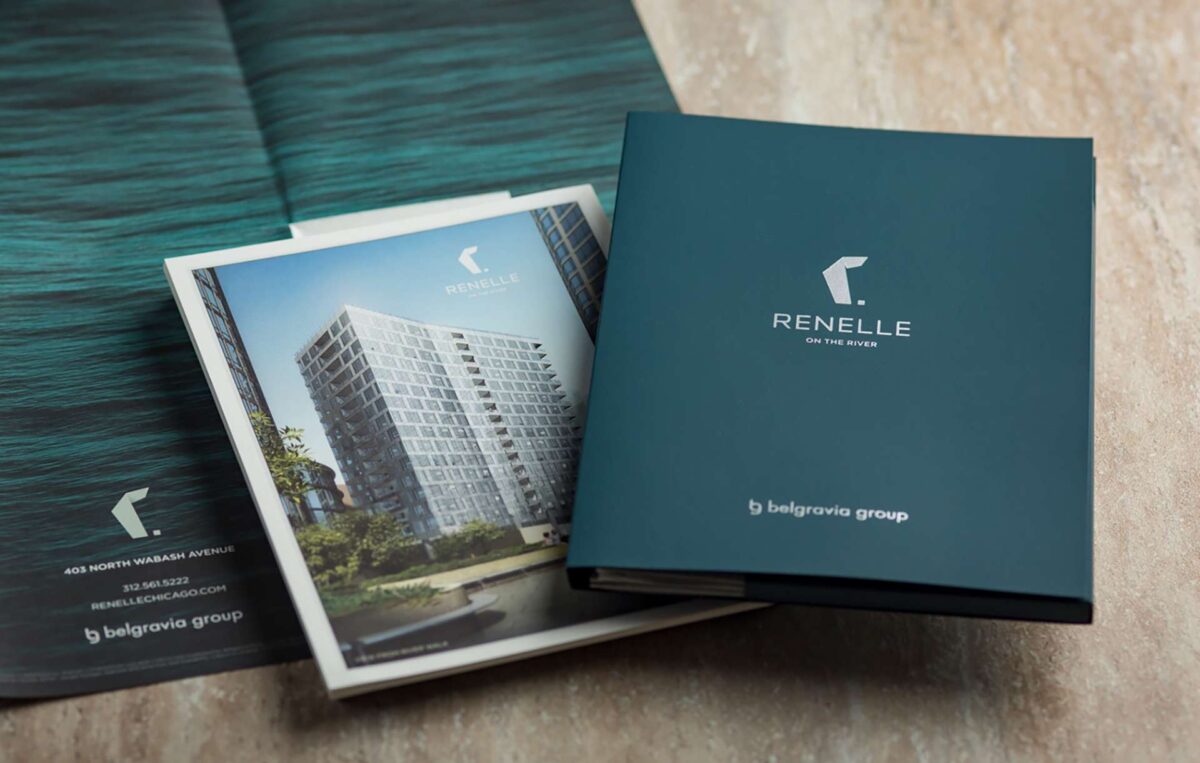 Print collateral kit design for Renelle on the River