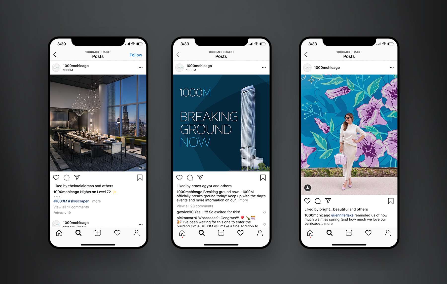 Real Estate Branding - 1000M Instagram - Chicago Social Media Agency