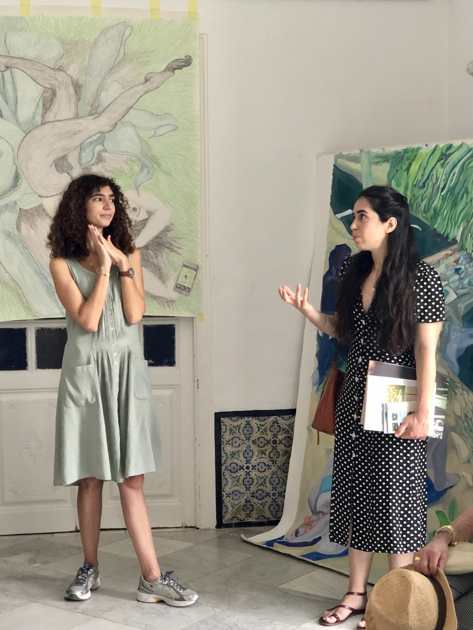 Myriam Ben Salah, Executive Director at Renaissance Society, in conversation with artist Yesmine Ben Khelil at her studio